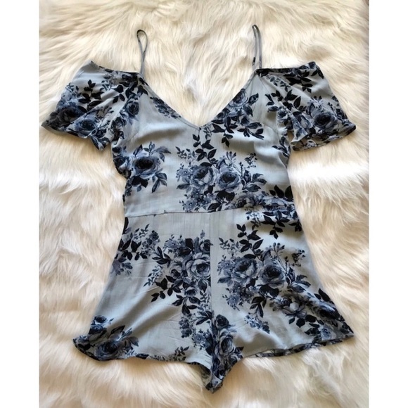 Kendall & Kylie Pants - Kendal and Kylie cold shoulder floral romper